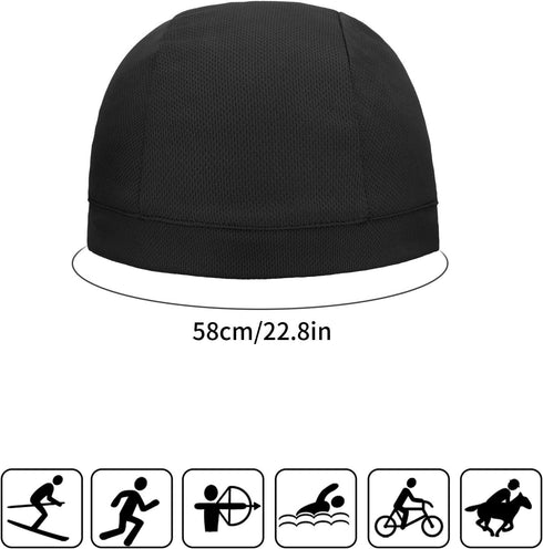 SATINIOR 9 Pcs Cool Skull Cap Helmet Liner Cooling Sweat Moisture-Wicking Beanie Cycling Running Quick-Dry Caps for Men Women...